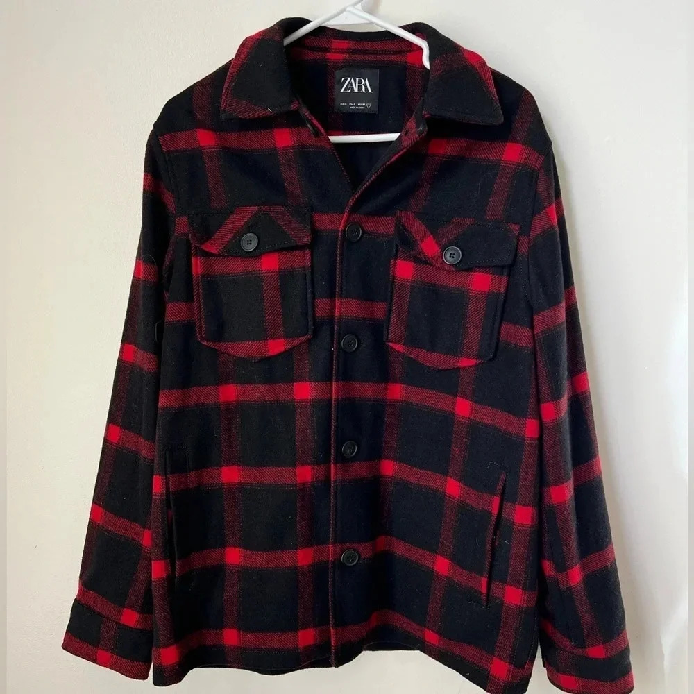 Buffalo Print Warm Fall Winter Punk Rocker Cabin Core Jacket Coat